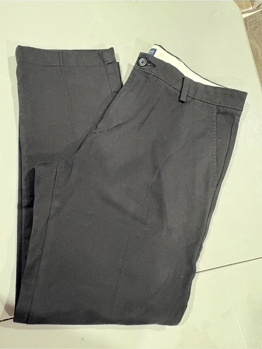 Dockers Men's Black Slim Fit Straight-Leg Chinos, 36 x 29